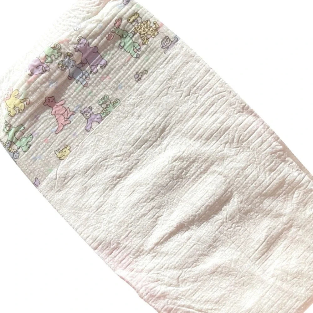 Vintage Huggies Size 3 Ultratrim 1993 USA Diaper Circus Bear Rhino Plastic Print